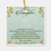 Op mijn dochter keramisch ornament (Voorkant)