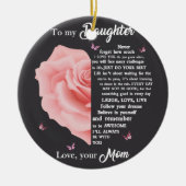 Op mijn dochter keramisch ornament (Voorkant)