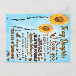 Op mijn dochter   Speciale brief aan mijn dochter Briefkaart