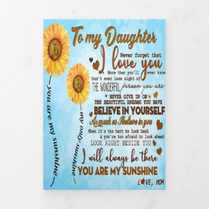 Op mijn dochter   Speciale brief aan mijn dochter Drieluik Aankondiging