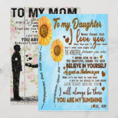 Op mijn dochter | Speciale brief aan mijn dochter Feestdagenkaart (Voorkant / Achterkant)