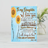 Op mijn dochter | Speciale brief aan mijn dochter Feestdagenkaart (Staand voorkant)