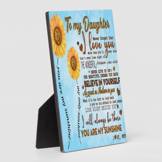 Op mijn dochter | Speciale brief aan mijn dochter Fotoplaat (Zijkant)