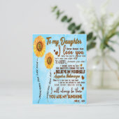 Op mijn dochter | Speciale brief aan mijn dochter Kaart (Staand voorkant)