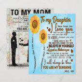 Op mijn dochter | Speciale brief aan mijn dochter Kaart (Voorkant / Achterkant)