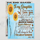 Op mijn dochter | Speciale brief aan mijn dochter Menu (Voorkant / Achterkant)