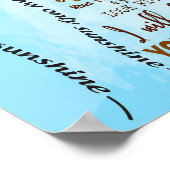 Op mijn dochter | Speciale brief aan mijn dochter Poster (Hoek)