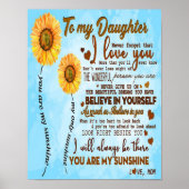 Op mijn dochter | Speciale brief aan mijn dochter Poster (Voorkant)