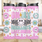 Op mijn echtgenoten Laatste Nerve Grappig 3D Opgeb Thermosbeker