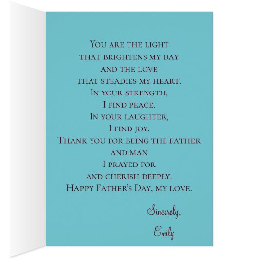 Op mijn eeuwig liefdesfoto Vaderdag (Binnen (Rechts))