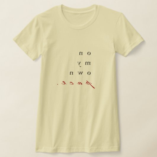 Op mijn eigen tempo! motivatie omgekeerde typograf t-shirt (Laagn)