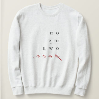 Op mijn eigen tempo! motivatie omgekeerde typograf trui