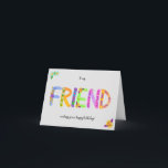 Op mijn FRIEND Floral Bohemian Happy Birthday Kaart<br><div class="desc">Mijn vriend, die je een gelukkige verjaardag toewenst! Viel je vriendschappen met deze mooie verjaardagskaart. Ik creëerde deze FRIEND brieven van allerlei afbeeldingen, achtergronden en bloemen. Het werd gedaan om een onnozele en leuke indruk te geven aan de letters, misschien zelfs een bohemisch gevoel aan elke individuele brief. Ze kunnen...</div>