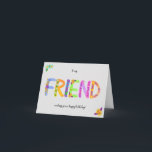 Op mijn FRIEND Floral Bohemian Happy Birthday Kaart<br><div class="desc">Mijn vriend, die je een gelukkige verjaardag toewenst! Viel je vriendschappen met deze mooie verjaardagskaart. Ik creëerde deze FRIEND brieven van allerlei afbeeldingen, achtergronden en bloemen. Het werd gedaan om een onnozele en leuke indruk te geven aan de letters, misschien zelfs een bohemisch gevoel aan elke individuele brief. Ze kunnen...</div>