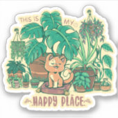 Op mijn gelukkige plek sticker (Voorkant)