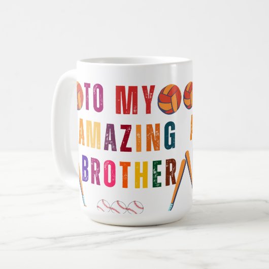 Op mijn geweldige broerdag koffiemok (Voorkant links)