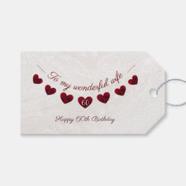 Op mijn geweldige vrouw 60e verjaardag romantisch cadeaulabel