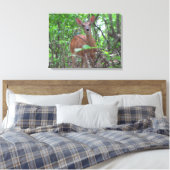 "Op mijn hertenvriend" Canvas Afdruk (Insitu (Slaapkamer))