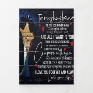 Op mijn Husband offertes   Beste feestdag Drieluik Aankondiging