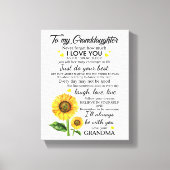 Op mijn kleindochter canvas afdruk (Voorkant)