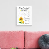 Op mijn kleindochter canvas afdruk (Insitu (Woonkamer))