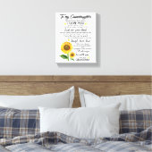 Op mijn kleindochter canvas afdruk (Insitu (Slaapkamer))