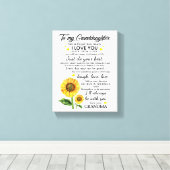 Op mijn kleindochter canvas afdruk (Insitu (Houten vloer))