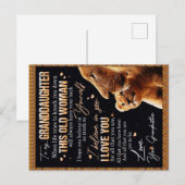 Op mijn kleindochter Gift van oma, Lovers Aankondigingskaart (Voorkant / Achterkant)