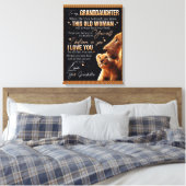 Op mijn kleindochter Gift van oma, Lovers Canvas Afdruk (Insitu (Slaapkamer))