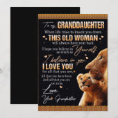 Op mijn kleindochter Gift van oma, Lovers Feestdagenkaart (Voorkant / Achterkant)