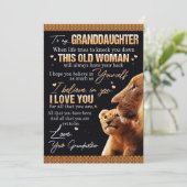 Op mijn kleindochter Gift van oma, Lovers Feestdagenkaart (Staand voorkant)