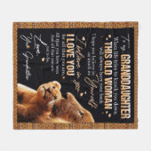 Op mijn kleindochter Gift van oma, Lovers Fleece Deken (Voorkant (Horizontaal))