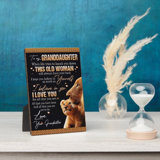 Op mijn kleindochter Gift van oma, Lovers Fotoplaat (Zijkant)