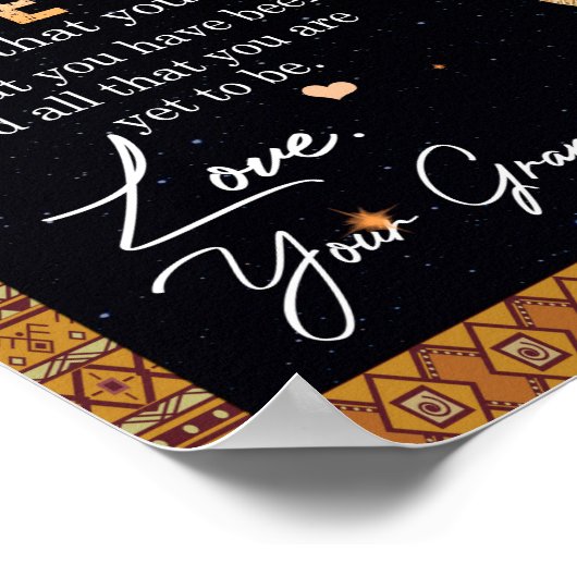 Op mijn kleindochter Gift van oma, Lovers Poster (Hoek)