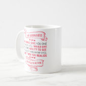 Op mijn kleindochter koffiemok (Voorkant links)