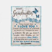 Op mijn kleindochterbank, persoonlijke naam fleece deken (Voorkant)