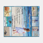 Op mijn kleindochterstrand en Zee mijn zon Fleece Deken (Voorkant (Horizontaal))