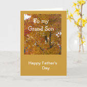 Op mijn kleinzoon, Happy Vaderdag Kaart (Gele Bloem)