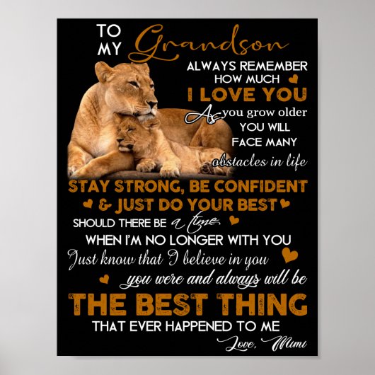 Op mijn kleinzoon poster (Voorkant)