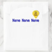 Op mijn laatste Nerve Ovale Sticker (Tas)