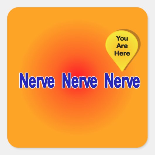 Op mijn laatste Nerve Vierkante Sticker (Voorkant)