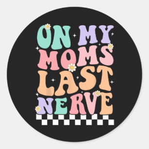 Op mijn laatste nieuwigheidsprijs van Funny Groovy Ronde Sticker
