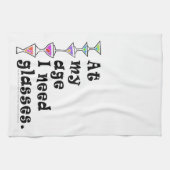 Op mijn leeftijd heb ik GLASSEN nodig (Cocktail Hu Theedoek (Horizontaal)