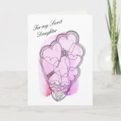 Op mijn lieve dochter, een Valentijn Kaart (Voorkant)