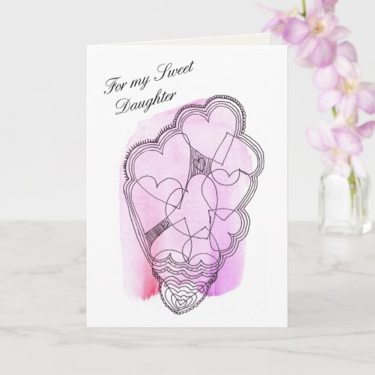 Op mijn lieve dochter, een Valentijn Kaart (Orchidee)