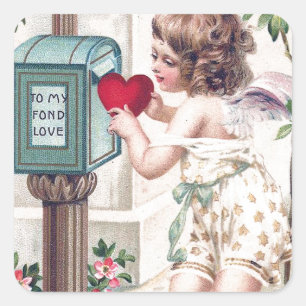 Op mijn lieve liefde vierkante sticker