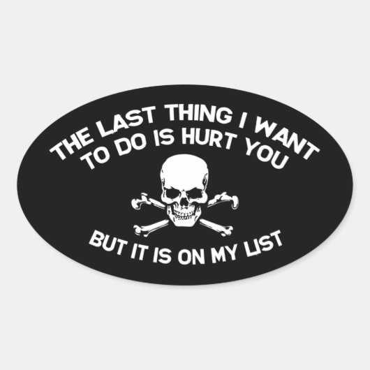 Op mijn lijst ovale sticker (Voorkant)