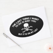Op mijn lijst ovale sticker (Envelop)