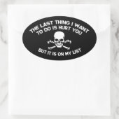 Op mijn lijst ovale sticker (Tas)
