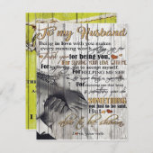 Op mijn man |Aan mijn echtgenoot brief | Cute Cade Kaart (Voorkant / Achterkant)